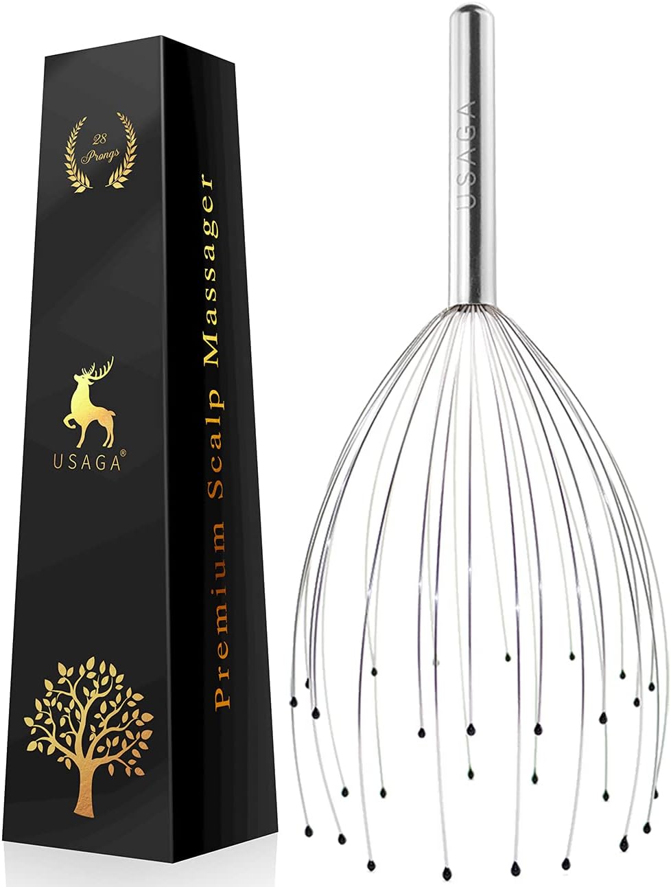 USAGA 28 Fingers (3rd Generation) Head Massager, Scalp Scratcher, Head Scratcher for Stress Relief, Hair Stimulation and Body Relaxing : Health & Household