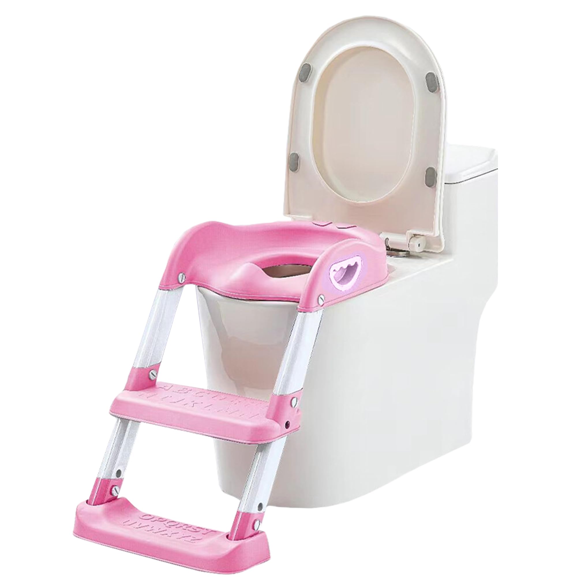 ATEK Toddler Toilet Ladder SeatPortable Toddler Potty Training Seat With Step And Handles Comfortable Child Toilet Seat For Boys & Gi from B&Q