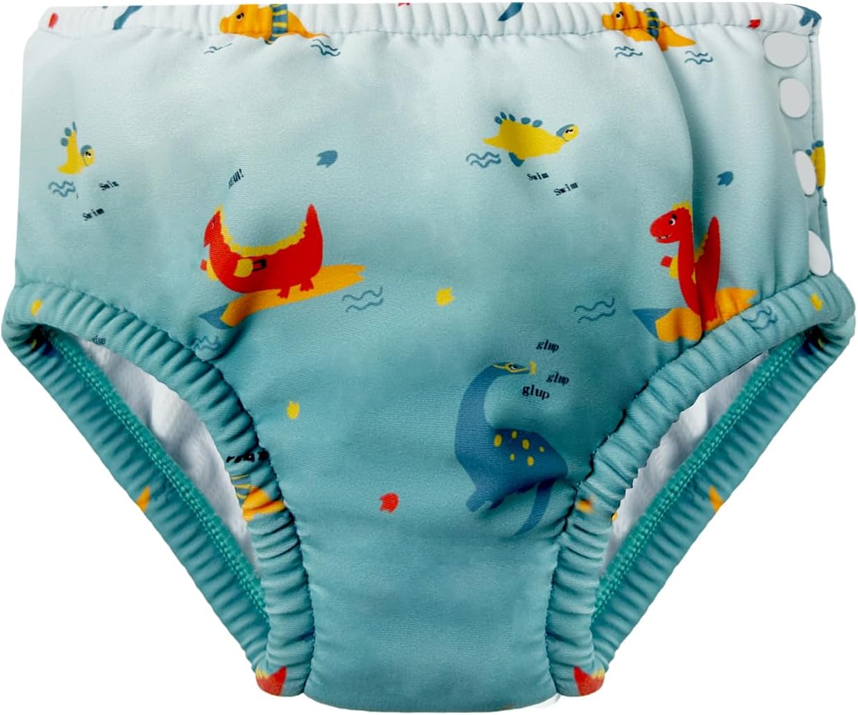 Reusable Swim Nappy UPF 50+ Washable Baby Swimming Nappies Pants for Baby Toddler Boys Girls (Dinosaur, 18-24M)
