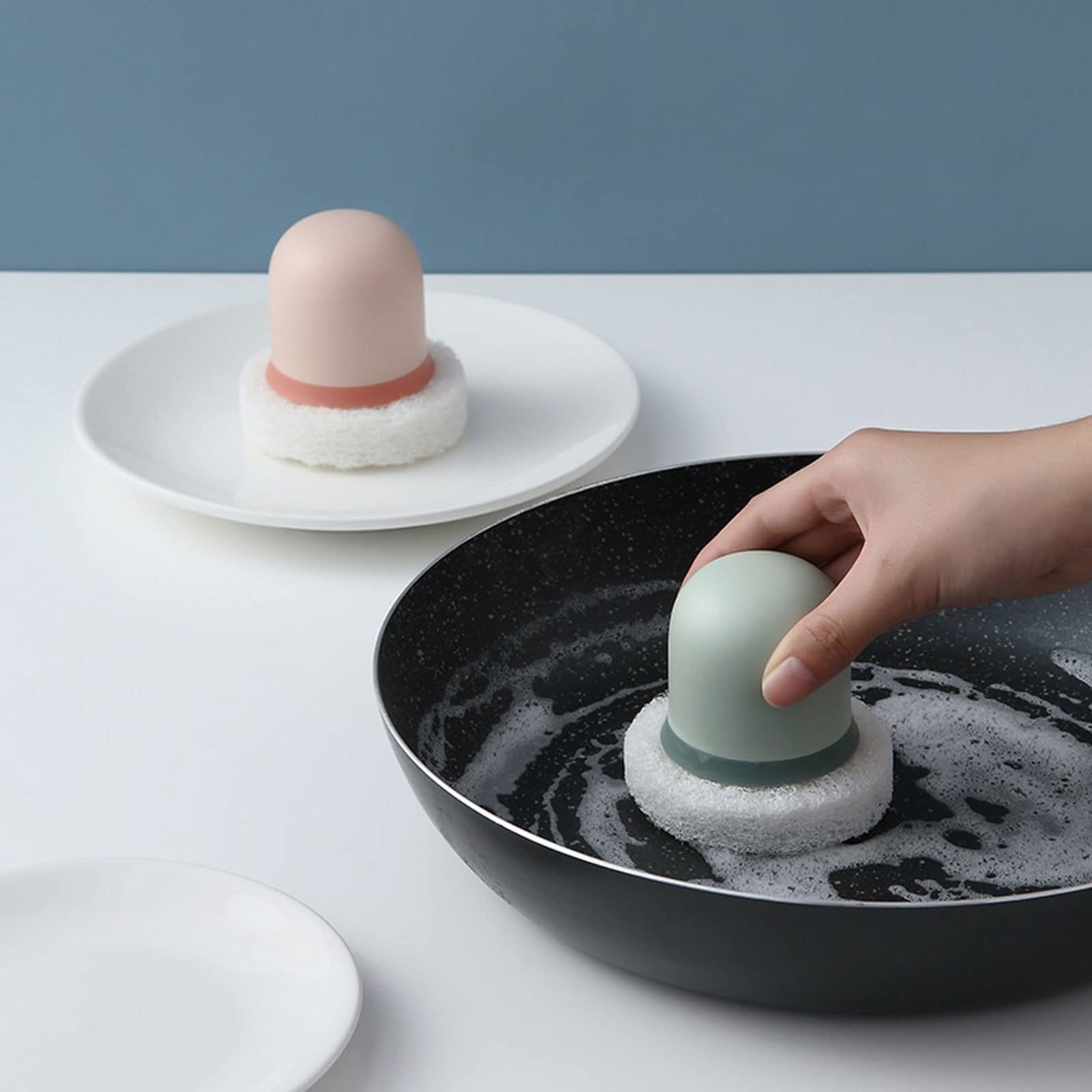 Cepillos de limpieza, cepillo de mano para lavar platos con asa, herramientas de limpieza de cocina para fregar y limpiar superficies eficientes