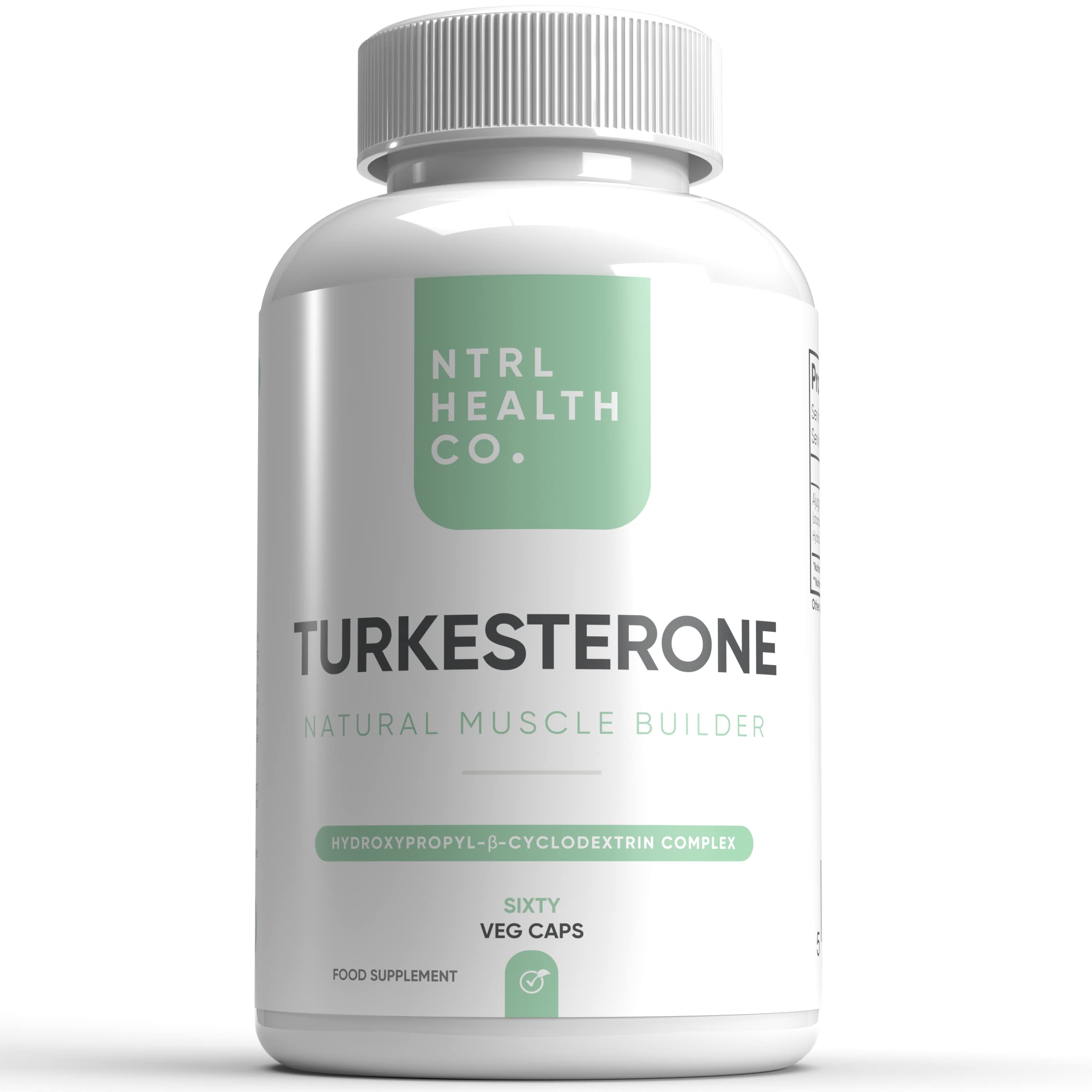 Turkesterone | Ntrl Health Co. | 150mg Dose | Ajuga Turkestanica Extract Standardised to 10% Turkesterone | Hydroxypropyl-β-Cyclodextrin Complex | 60 Vegetable Capsules | 100% Vegan |