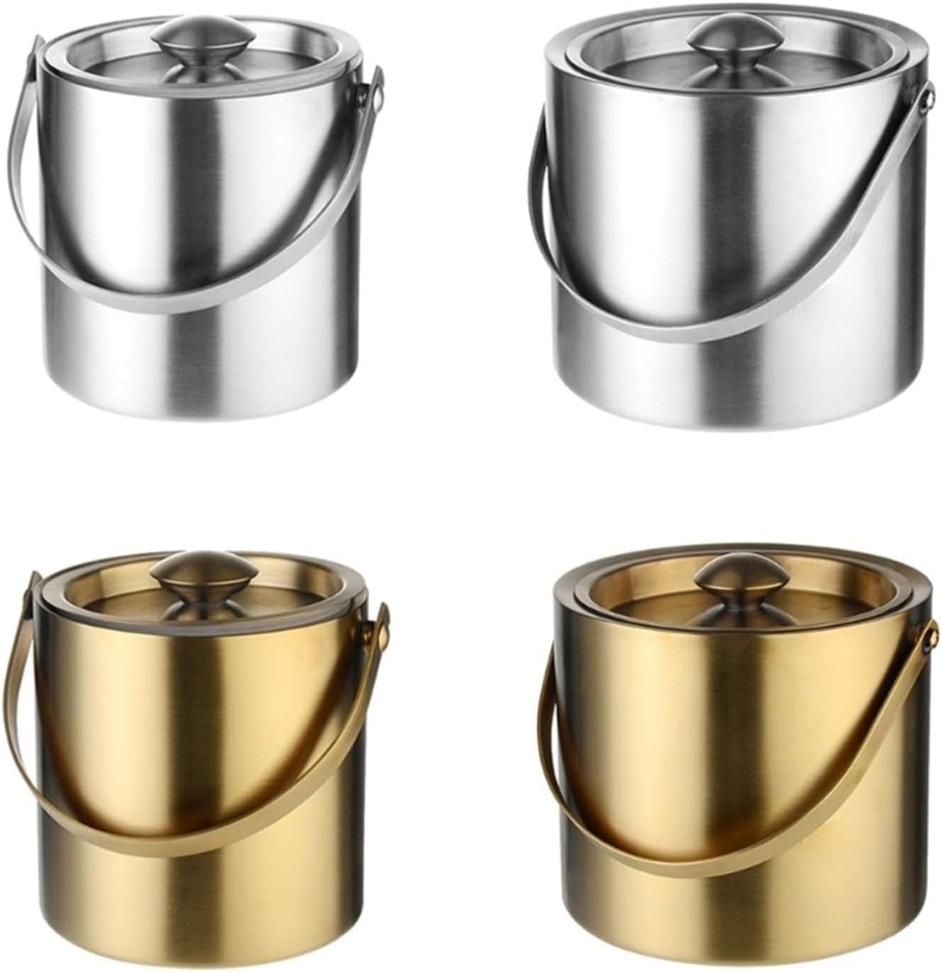 Cubo de hielo aislado, enfriador de bebidas de doble capa para bar en casa, perfecto para servir champán y cerveza, ideal para fiestas y reuniones