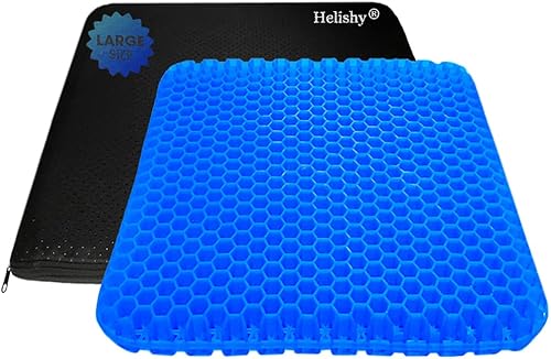 Cojín de gel grande para asiento de coche, cojín de gel de huevo de doble capa para silla de ruedas, almohadillas transpirables para silla de ruedas