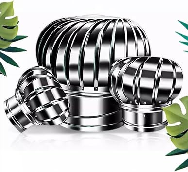 Large Turbine Ventilator for Roof, 32in Roof Ventilator Wind Turbines Cap Vent Cover, Attic Air Vent Ventilating Fan, 304 Stainless Steel Rotating Roof Vents