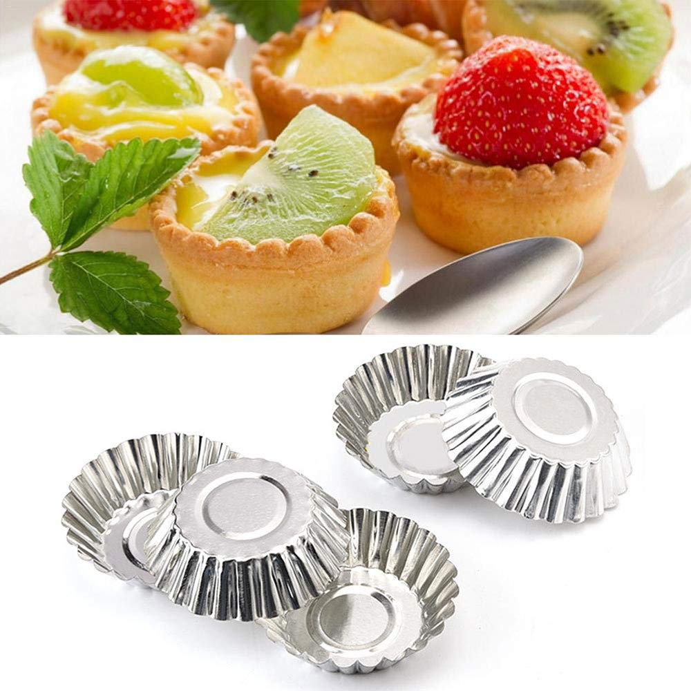 12 Stampi Per Muffin E Torte In Acciaio Al Carbonio Antiaderente, Due Misure (6,5 Cm O 7,5 Cm), Riutilizzabili