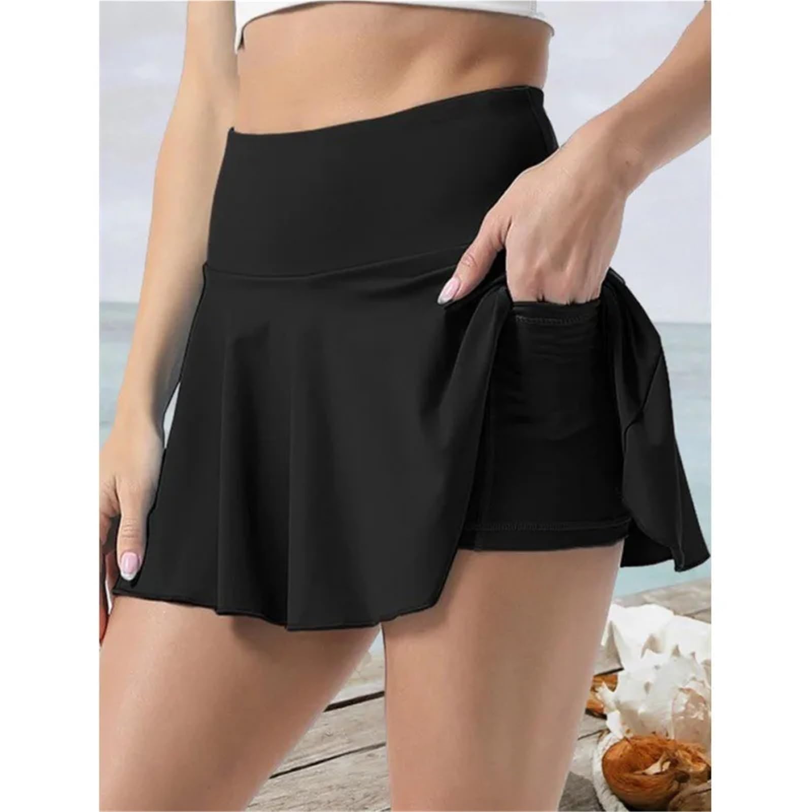Falda de Tenis poliéster for Mujer con Bolsillos