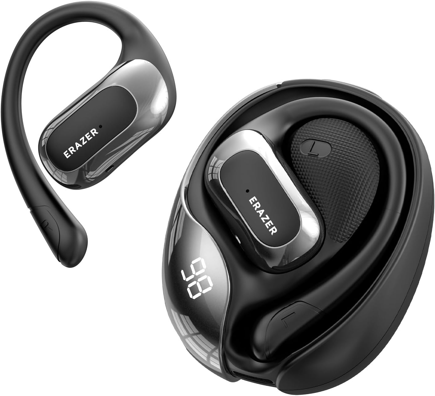 ERAZER X5 AI Translator Earbuds, 3-in-1 Translator Headphones in 135 Languages with APP, Bluetooth 5.4 Open Ear Headphones 40H Playtime with 13mm Dynamic Driver HiFi Stereo for iOS & Android