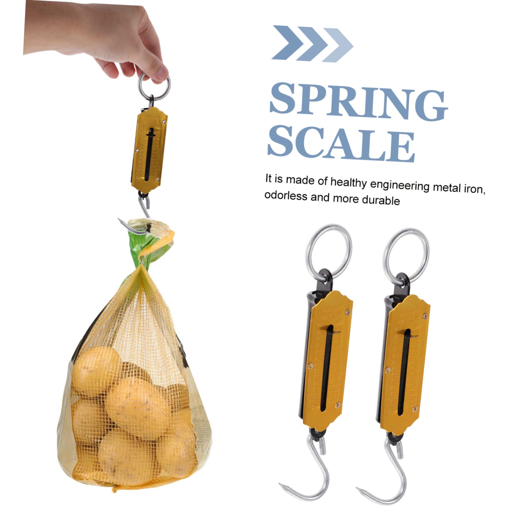 Toddmomy Báscula De Portátil De Colgante Manual Para Equipaje Y Pesca Diseño Duradero Sin Baterías Mango Ergonómico Para Fácil Pesaje 2 Piezas X 5