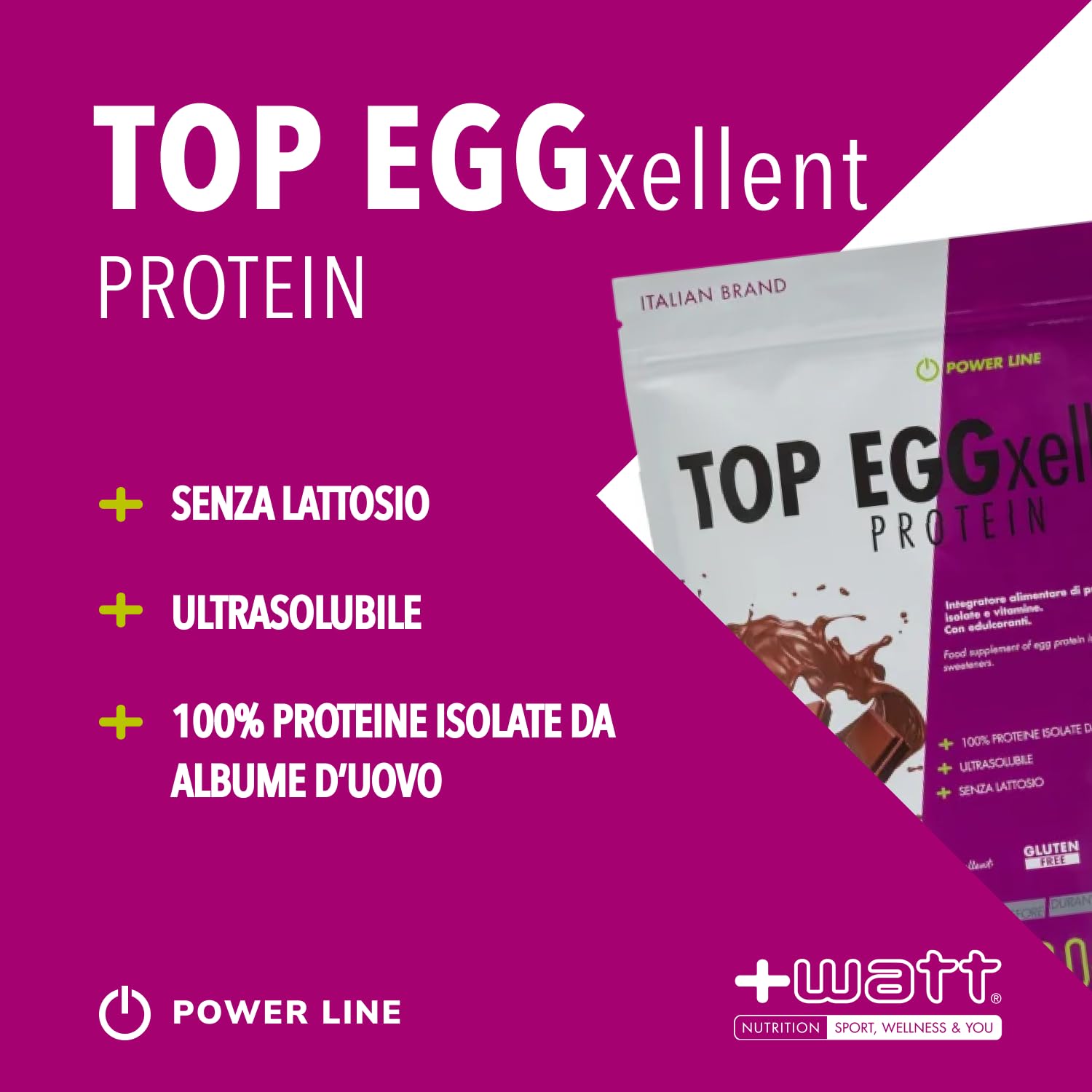 Top Eggxellent Protein - Integratore di Proteine dell'Albume dell'Uovo - Formato: Doypack 750 g - Gusto: Cacao
