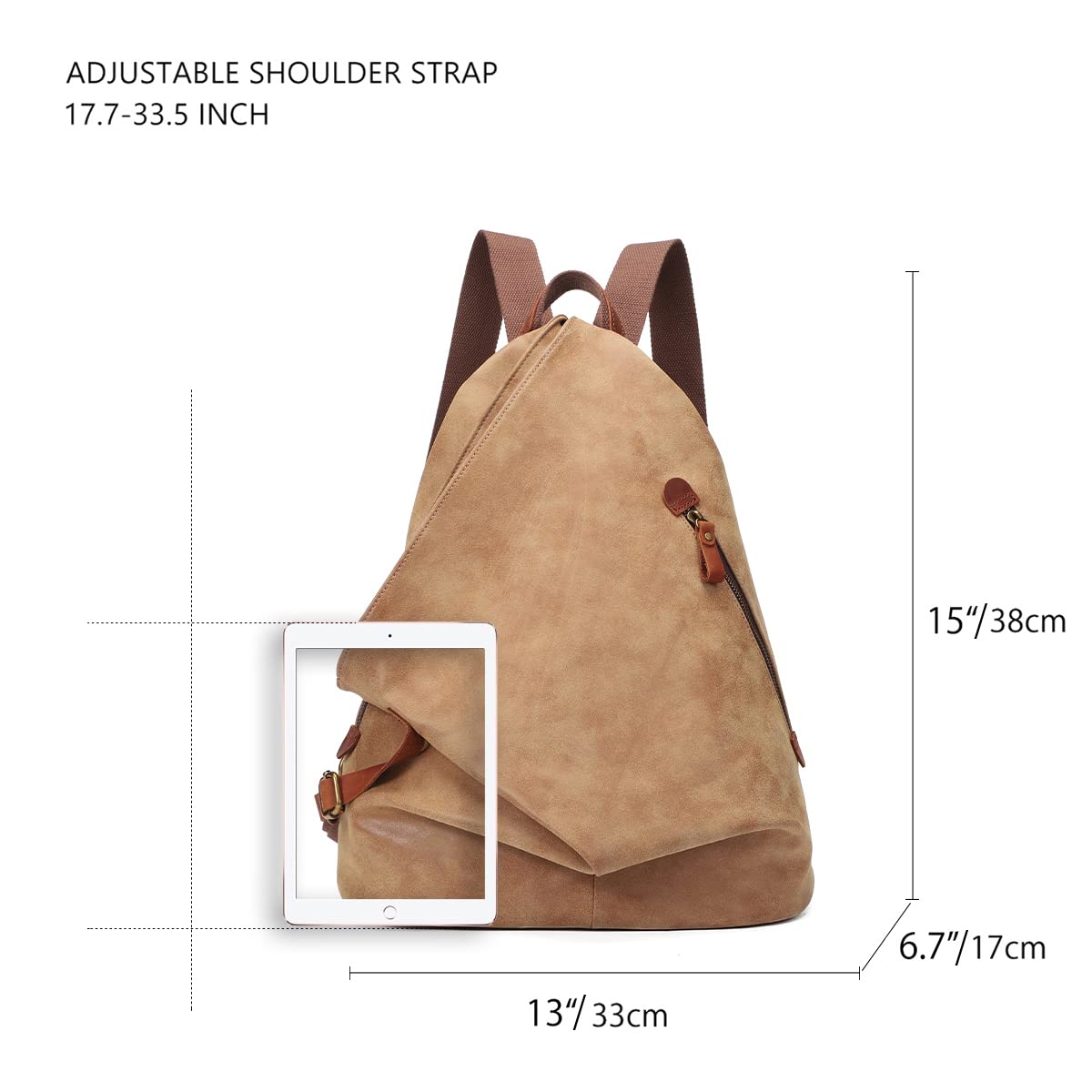 Zaino vintage in tela - Zaino da viaggio grande casual Zaino da viaggio all'aperto Zaini da trekking Borsa a tracolla per uomo Donna