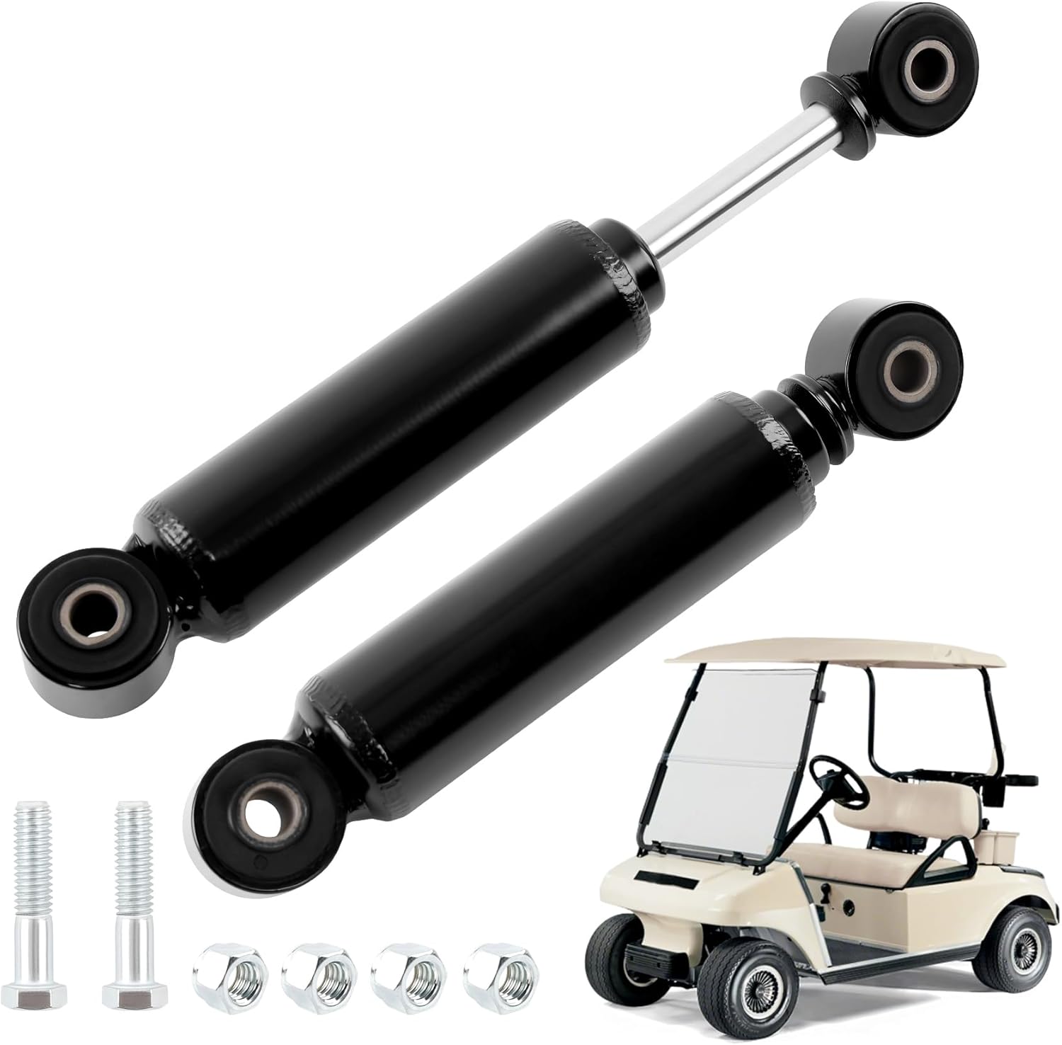 Front Shock Absorbers for Club Car DS 1981–2011 G&E, Club Car Precedent 2004-Up, Golf Cart Front Shocks, OE 1010991 1014235 102588601 (2 Pack)