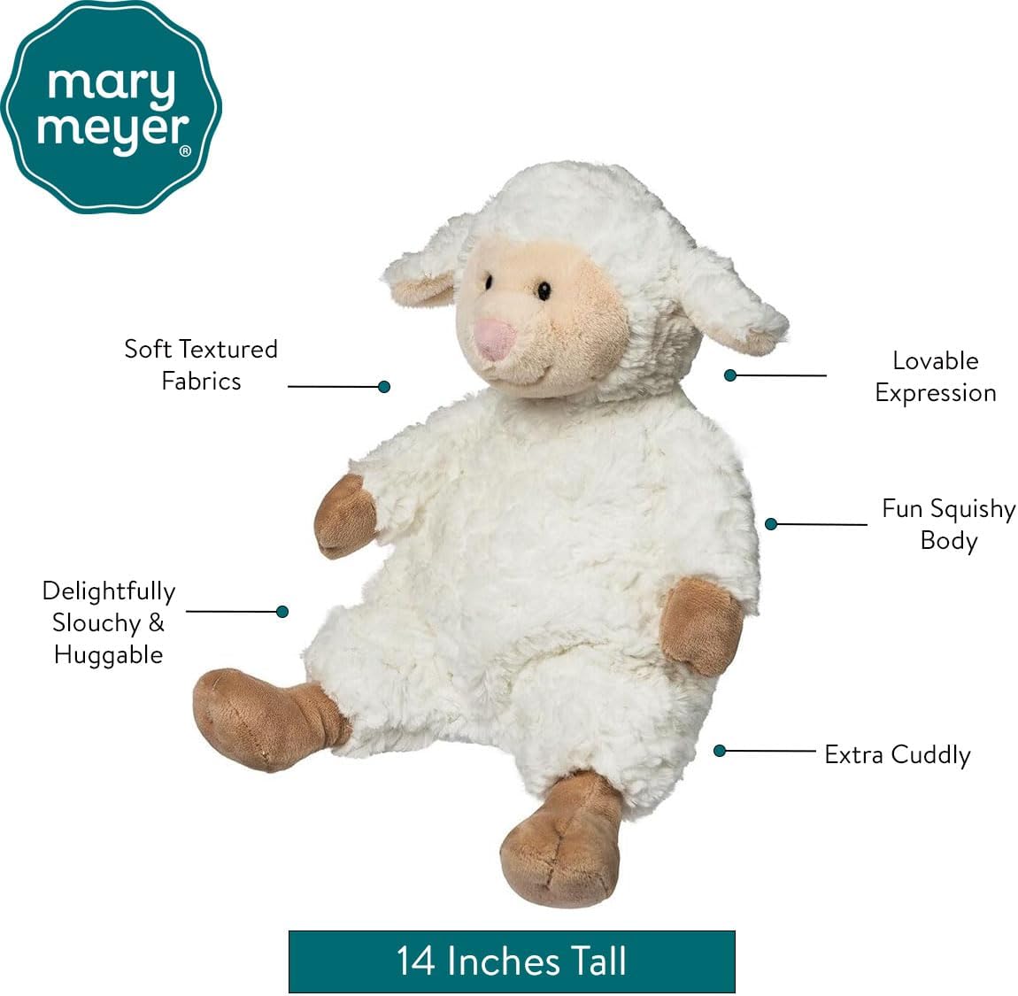 Mary Meyer Stuffed Animal Snuggables Plush Soft Toy, 14-Inches, Lamb