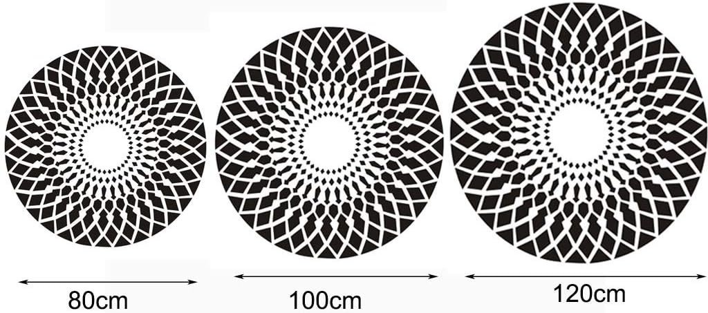 Treads Mat Living Room Bedroom Round Non-Slip Carpet Sofa Computer Chair Floor Mat, A Variety of Styles to Choose from Office Chair Mat Indoor Doormat (Color : P, Size : 120120cm) (G 80 * 80cm)