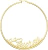 3UMeter Name Earrings Personalized 18K Gold Stainless Steel Hoop Custom Earrings Jewelry Gift for Her Women Mom