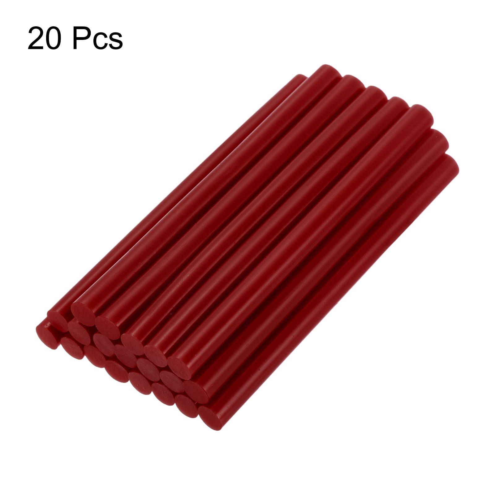 sourcing map 20 barras de pegamento caliente para pistola de pegamento de 7 mm x 4 pulgadas, mini barra de pegamento adhesivo termofusible, color rojo vino