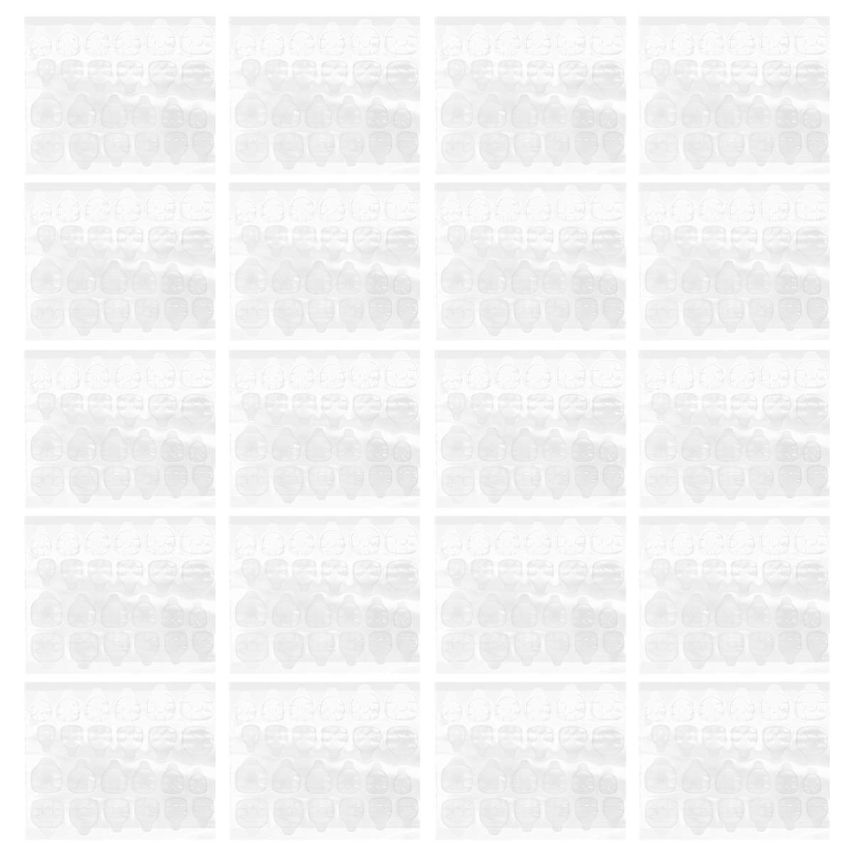 Mikinona 3 Set Di Adesivi Per Unghie Finte Linguette Adesive Per Colla Per Unghie Facili Da Staccare Per Nail Art 20 Fogli * 3
