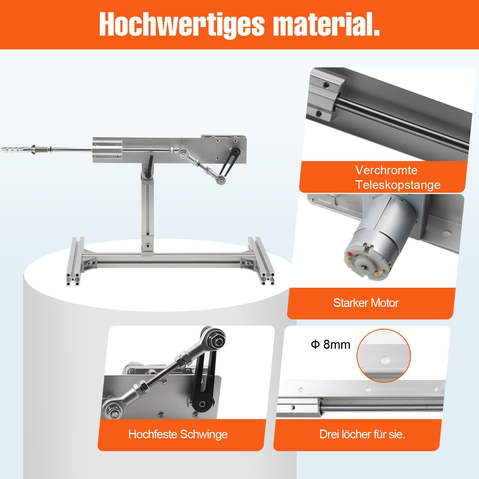 3-15cm DIY Hubkolbenmotor linearantrieb Motor DC 24V 120rpm