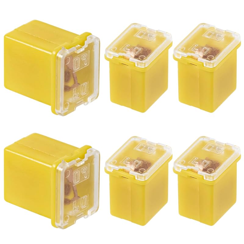 Fusível automotivo quadrado de baixo perfil ALLECIN 60 A ALL-LPCF-60A – Pacote com 6 unidades