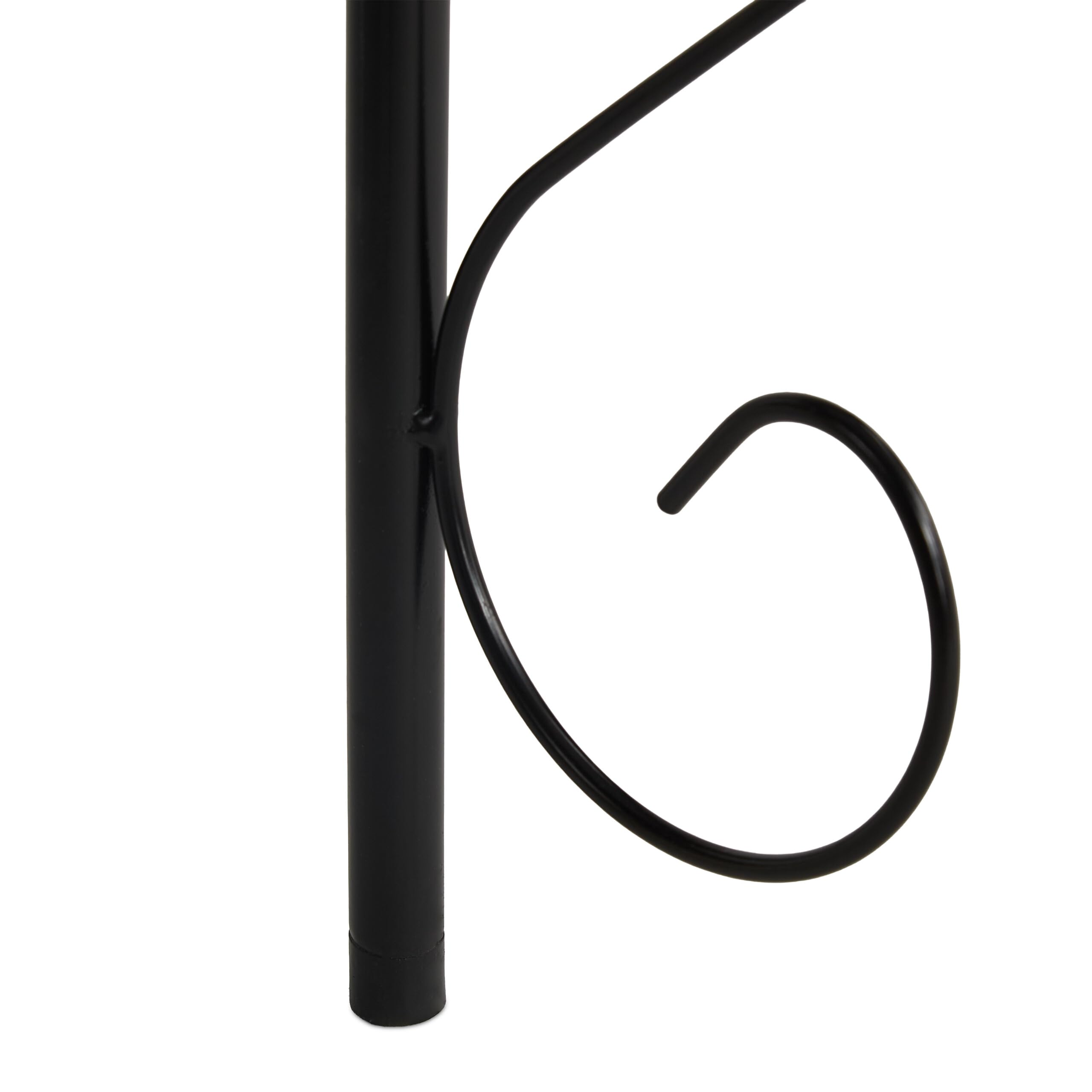Relaxdays Arche de Jardin, en métal, Robuste, pour Plantes grimpantes, H x L x P : 230 x 120 x 39 cm, Noire