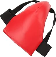 Vista 4 de Protector de ingle de boxeo, protector de entrepierna de boxeo rojo ajustable para artes marciales para niños y jóvenes (M)