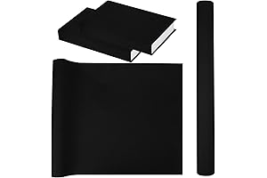 57" x 17" Black Book Covers: Premium Bookbinding Material for a Touch of Elegance