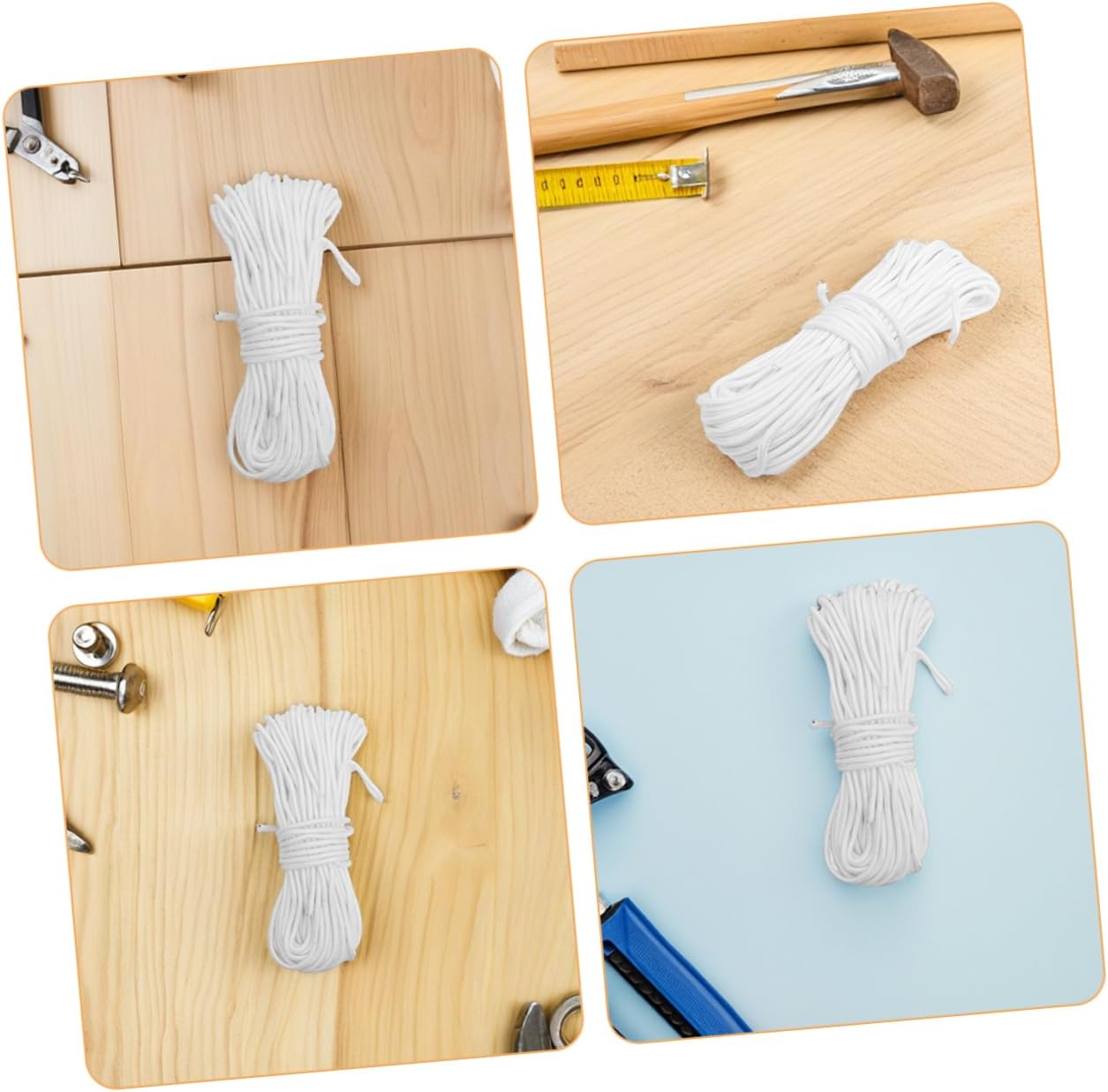 2rolls Nylon Rope for Outdoor Activities Utility Cord for Clothesline Camping Hiking and Crafting Versatile Easy to Use Design