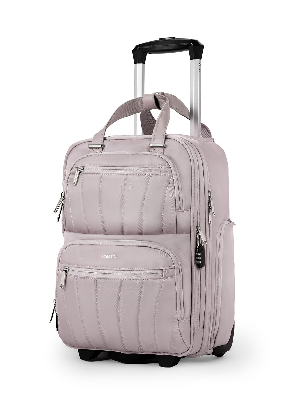 Figestin Underseat Carry On Luggage With Wheels 16 Inch Softside