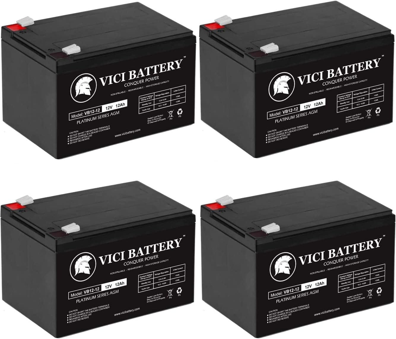 Neptune 12V 12Ah Replacement Battery 2-Pack For Pride Mobility Scooters - Maintenance-Free SLA Power