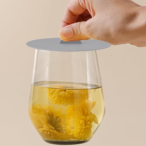 Miniatura 6 de 6 fundas de silicona para tazas, tapas de silicona antipolvo, herméticas, tapas de silicona para tazas, tapas creativas para tazas de café y té,