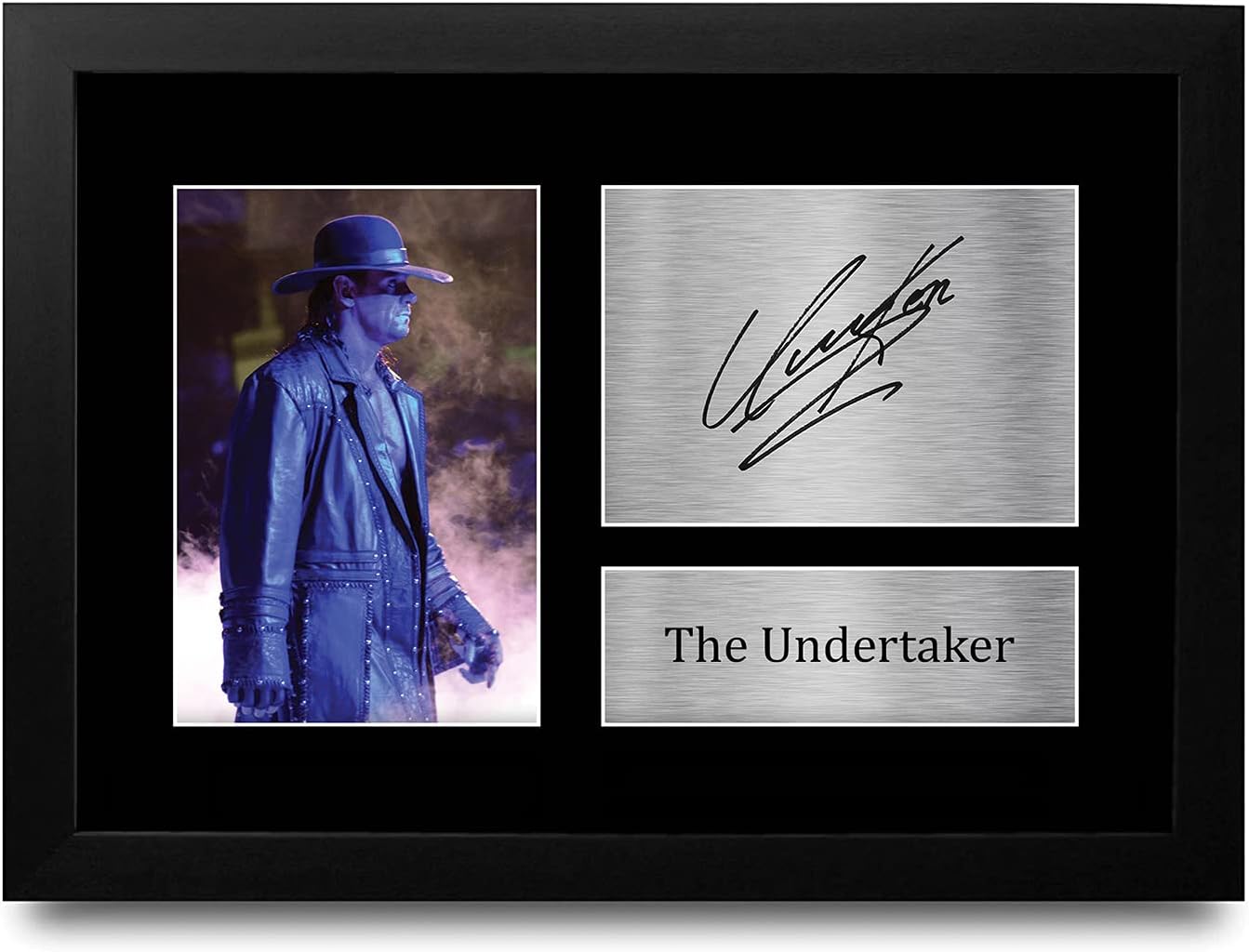 HWC Trading FR The Undertaker Gift Signed FRAMED A4 Printed Autograph WWE WWF Wrestling Gifts Print Photo Picture Display
