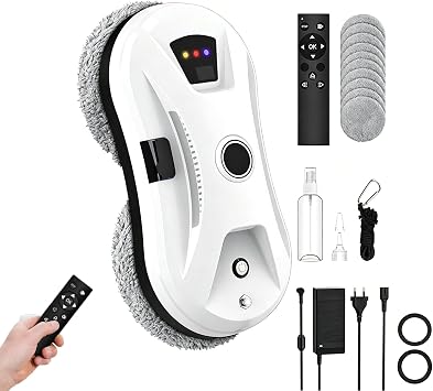 2026 Automatic Smart Window Cleaning Robot,Machine Limpia Vidrios Ventanas,Robot Window Cleaner Cordless Inside/Outside with 2800pa Suction,Edge Detection & Anti-Drop,Remote Control,Auto Path Planning
