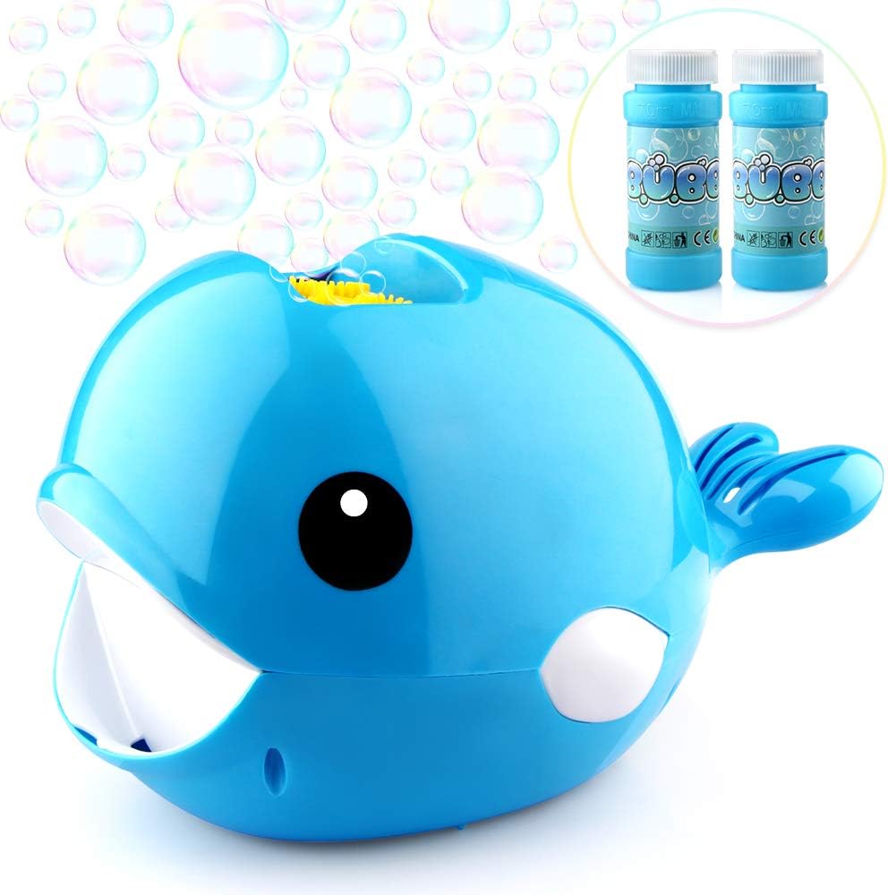 Growsland Automatic Bubble Machine with 2x70ml Liquid For Kids Boys Girls Bubble Toys Portable Bubble Maker With 3000+ Bubbles Per Minute Outdoor Toys Bubbles Games Gifts For Garden Party Wedding