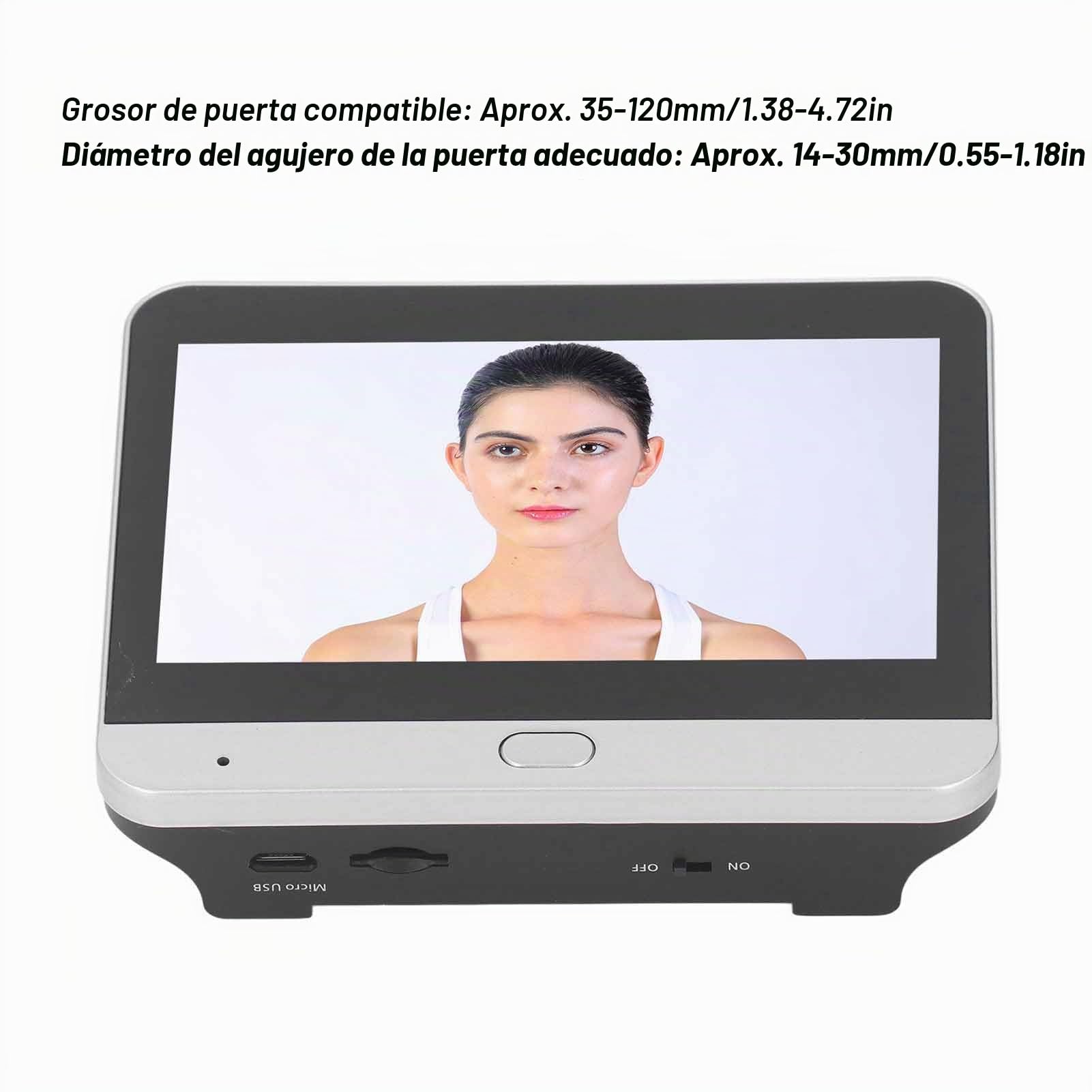Cámara de mirilla para puerta de apartamento, timbre de vídeo WiFi, cámara de puerta digital con pantalla LCD TFT a color de 4,3 pulgadas, visor de puerta para oficina en casa