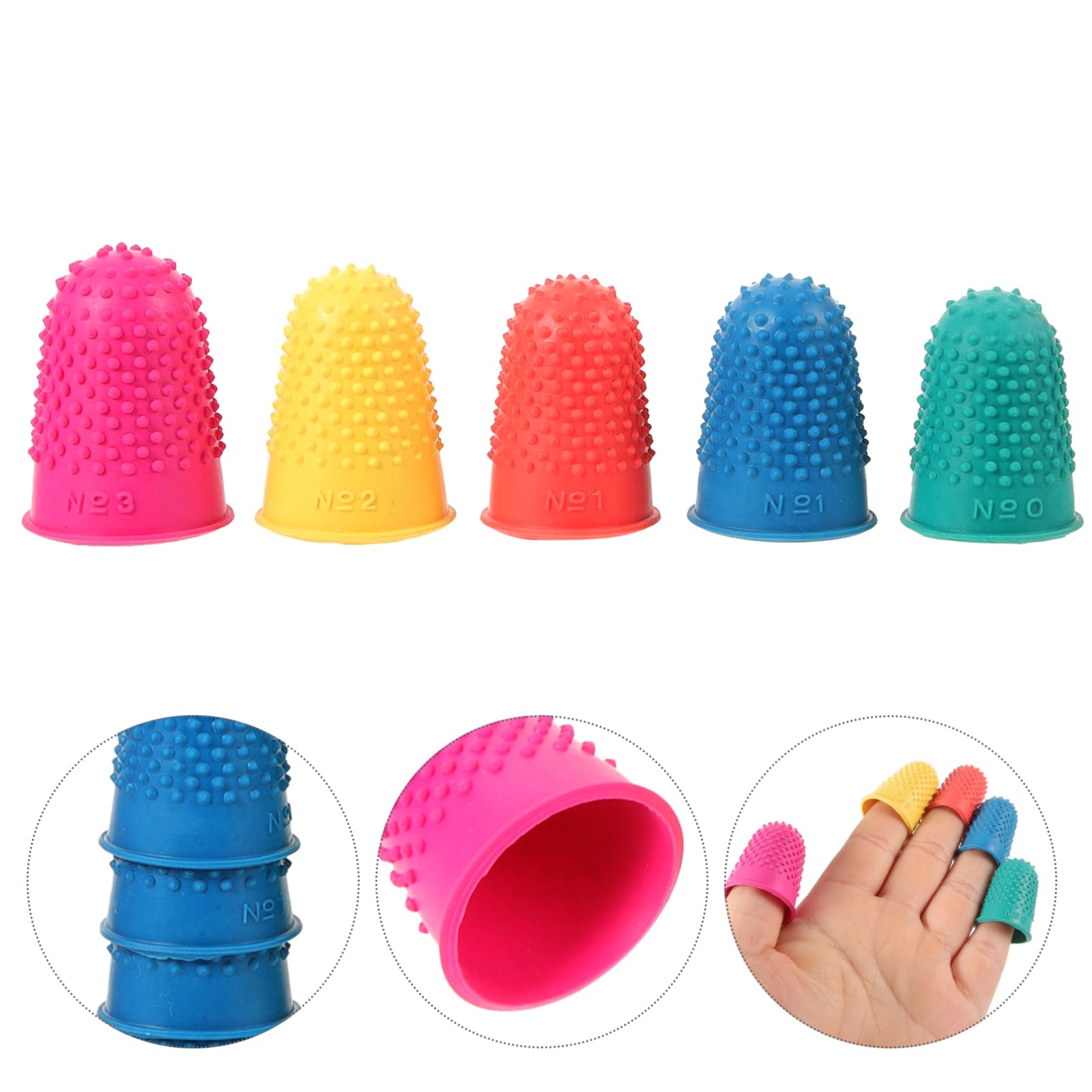 HAPINARY 20pcs Non-Slip Fingercots Protector Finger Covers Multi-Function Wear-Resistant Compact Reusable