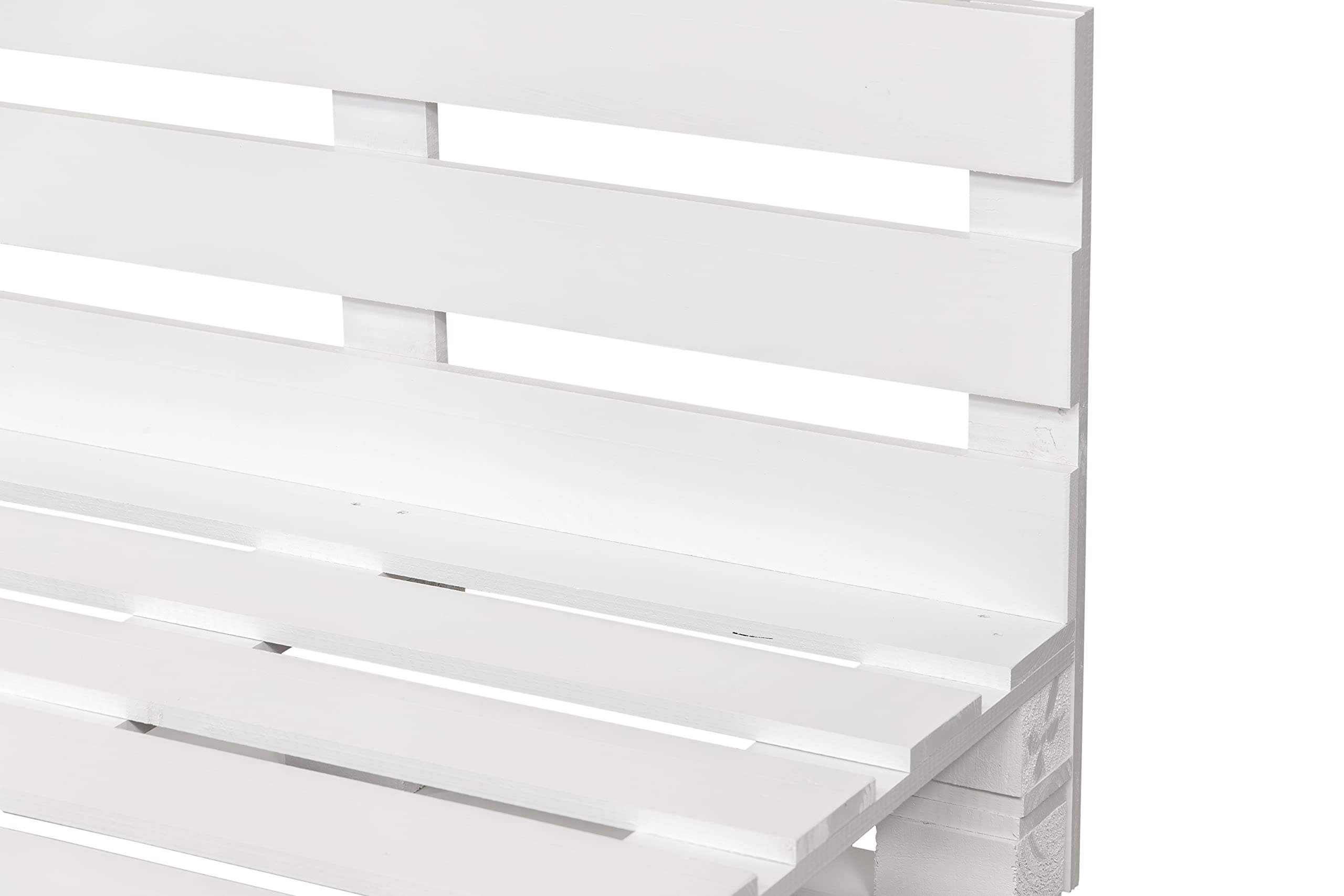 Divano di pallet levigata e piallata – per interni ed esterni poltrona/divano per patio (120 x 60 cm, bianco).