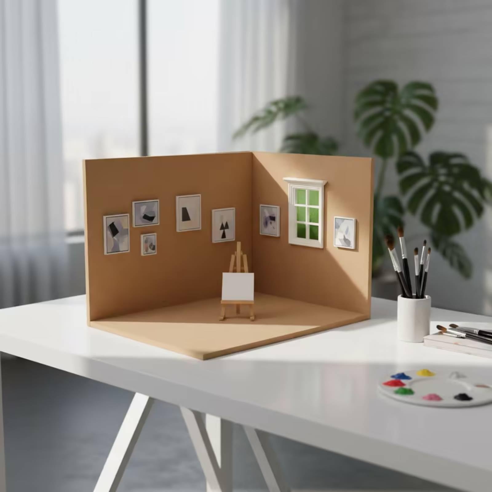 Milageto Habitación Casa Muñecas sin Pegamento Casa Muñecas para Coleccionistas