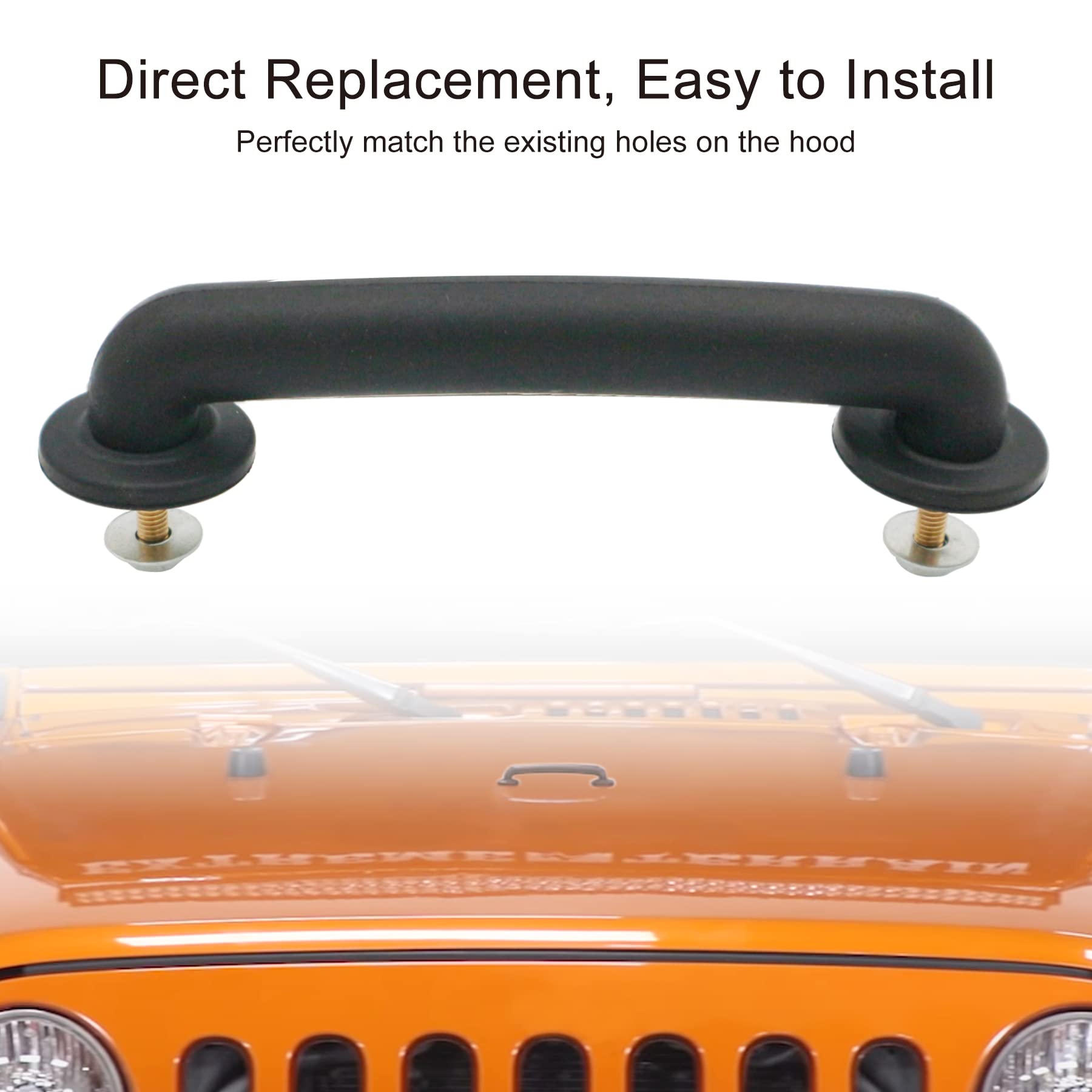 Hood Windshield Hold Down Strap Bracket For 1997-2018 Jeep Wrangler JK - Single