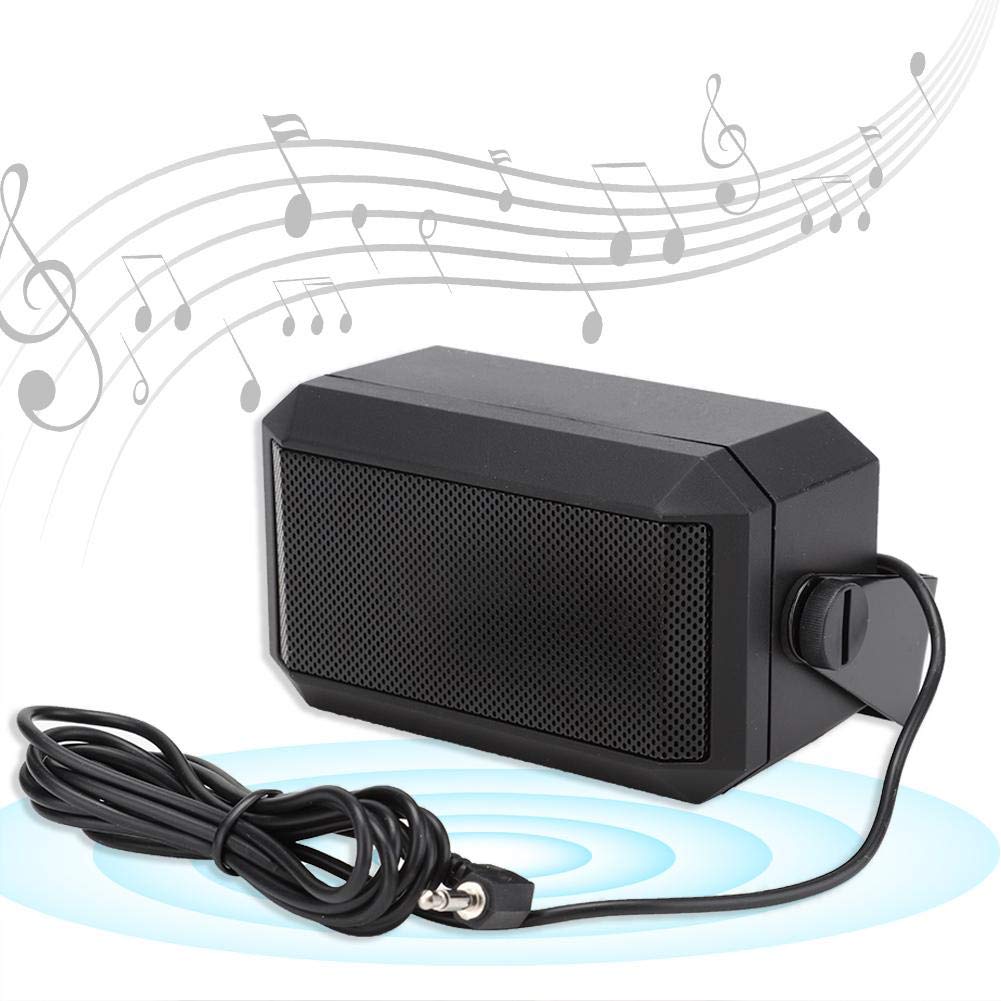 Haut-Parleur Externe de Taille compacte, Haut-Parleur de Voiture, Lecteur multimédia de Voiture à Timbre Clair, Son Fort Noir, Facile à Utiliser pour la Lecture de Musique