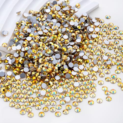 Image of Flatback Rhinestones Bulk, 2880PCS Shiny Sunlight Rhinestones for Clothes DIY Decoration Crafts, Shiny Sunlight, SS30, 6.3-6.5mm