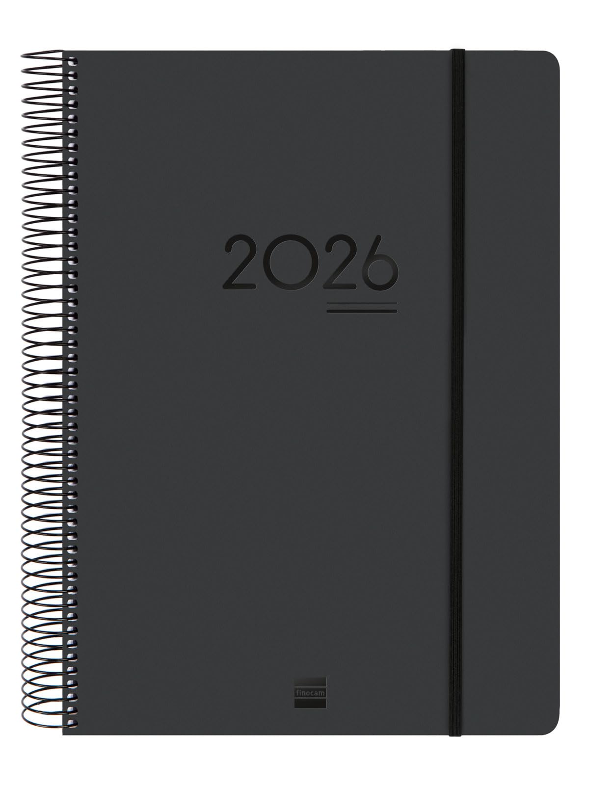Finocam – Ikon 16-Month Planner 2025-2026 Page-A-Day September 2025 – December 2026 (16-Month) International Black
