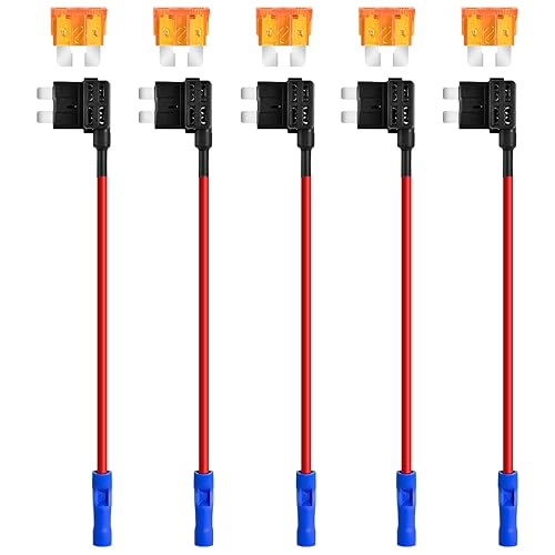 MuHize - Tapones de fusibles para automóviles y autocaravanas estándar (2023 nuevo), adaptador TAP de fusible de circuito adicional de 12 V, soporte MuHize - Tapones de fusibles para automóviles y autocaravanas estándar (2023 nuevo), adaptador TAP de fusible de circuito adicional de 12 V, soporte