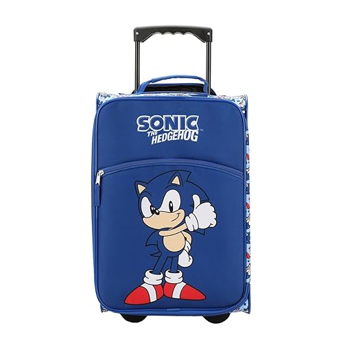 Bioworld Sonic The Hedgehog Thumbs Up Blue 18" Soft-Sided Luggage - Sonic Thumbs Up Blue