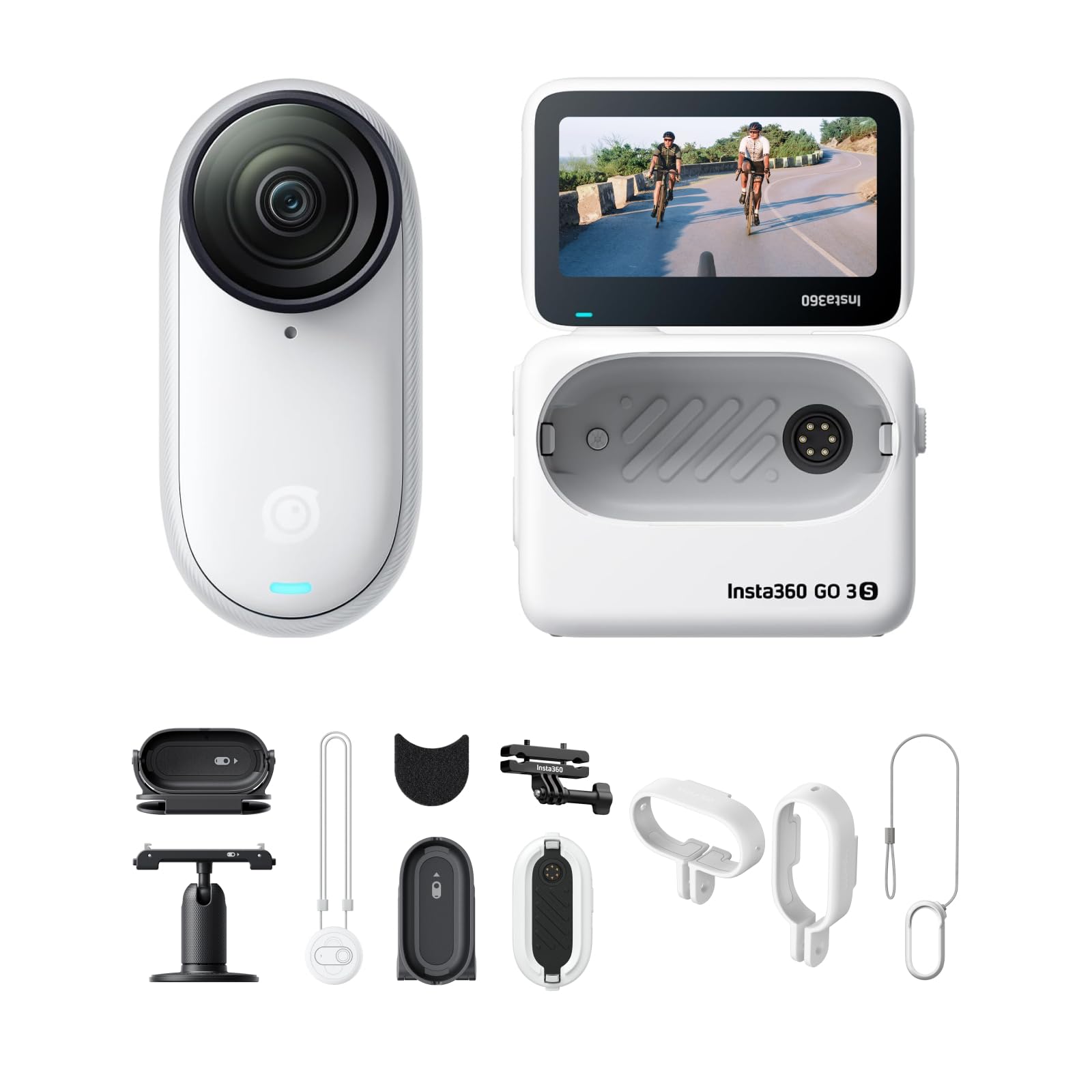 Amazon.com : Insta360 GO 3S Cycling Multiview Bundle - 64 GB White