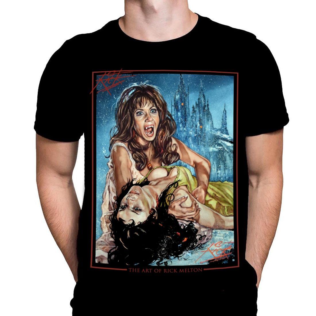 Wild Star Hearts Vampire Lovers Mens Black T Shirt Gothic Horror Halloween Fashion Rick Melton Movie Poster Tshirt