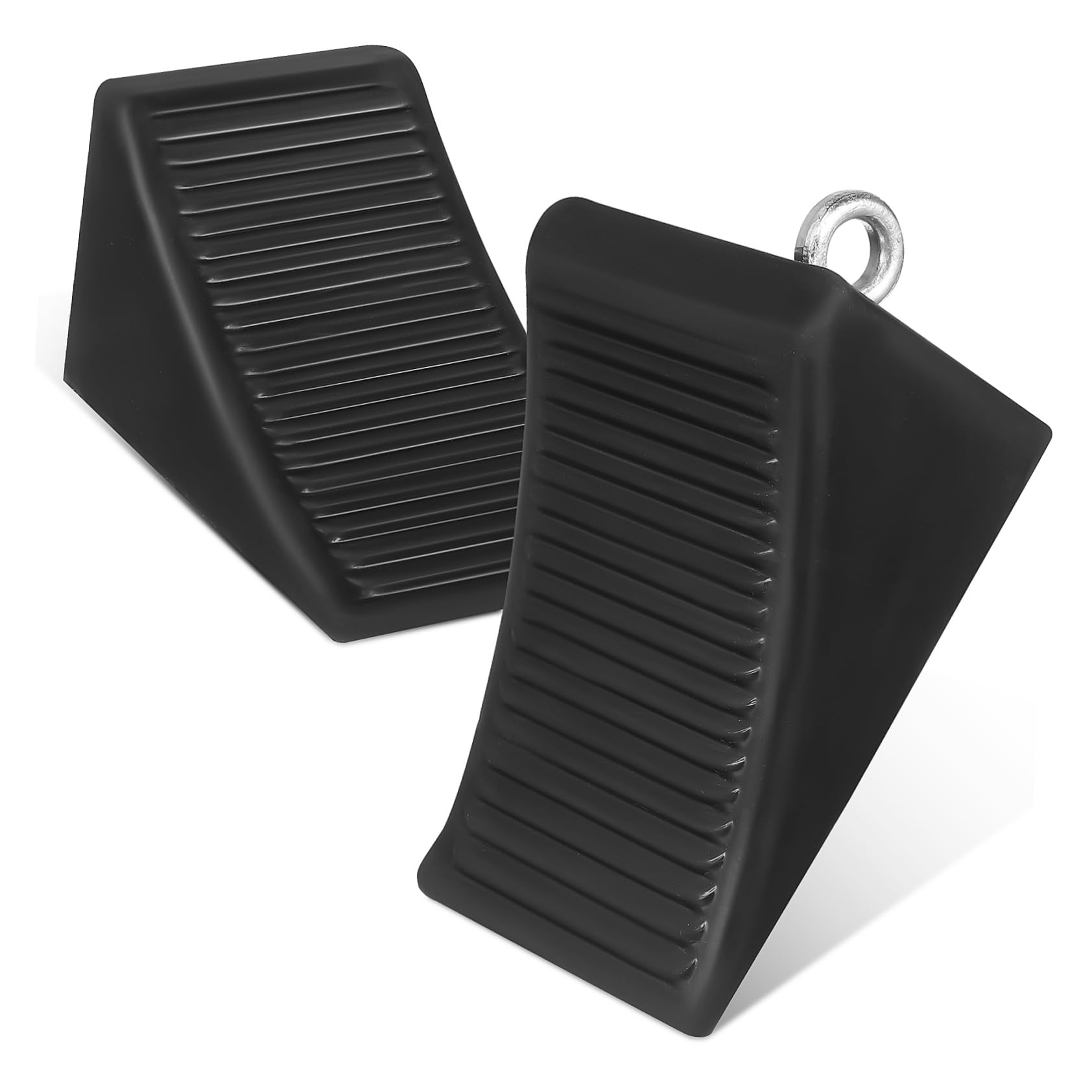 iplusmile Calzos de Remolque para Ruedas de Goma Negro, 2 Piezas, Tope Resistente para Garajes y Aparcamientos Función de Retención Segura y Uso Versátil
