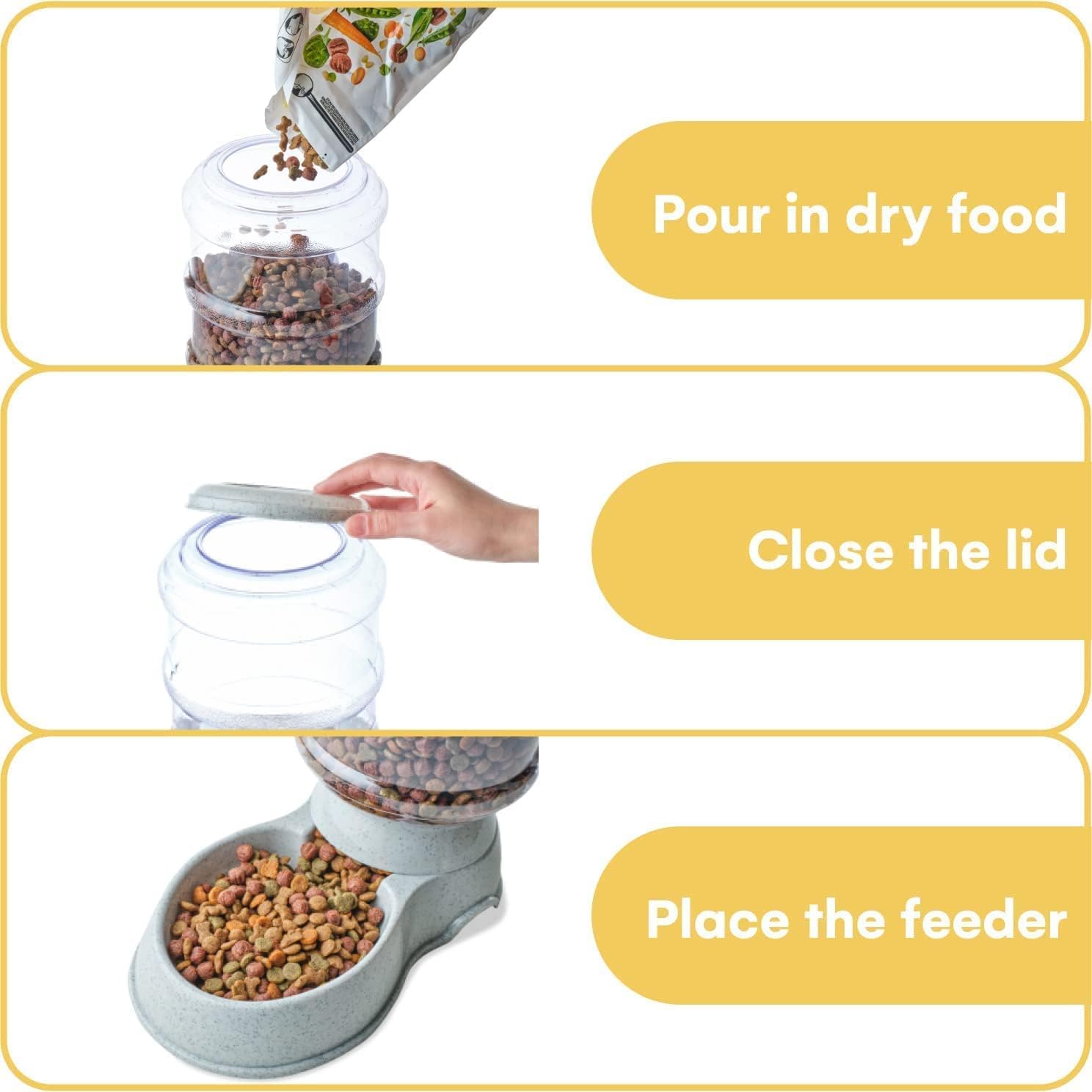 Vroxy Automatic Plastic Bucket 3 Sections, Cereal, Transparent Lock & Lock Food Rice/Cereal/Grain Storage Dispenser Box (1Pcs) 4
