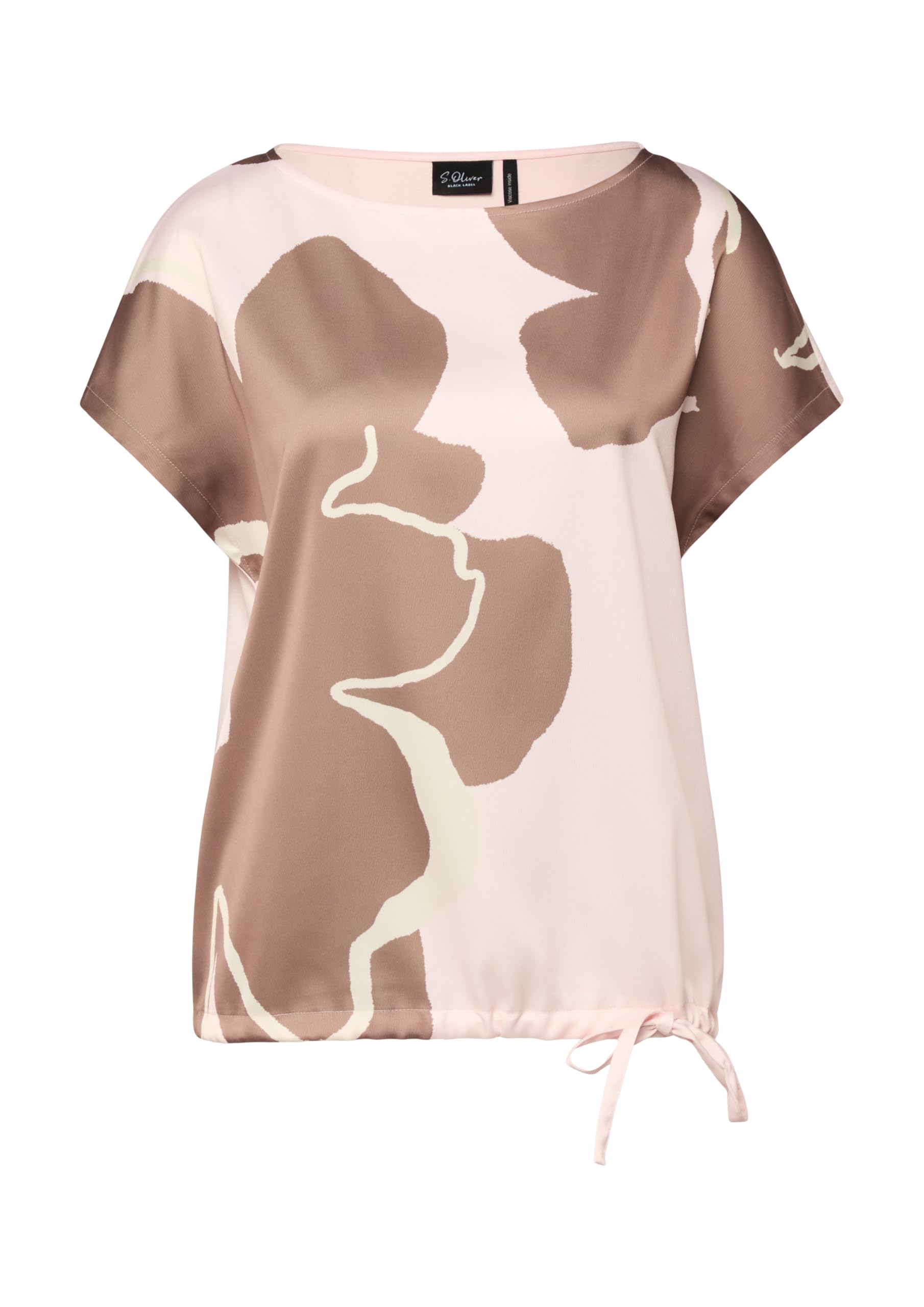 s.Oliver Blusenshirt mit U-Boot-Ausschnitt und Frontprint