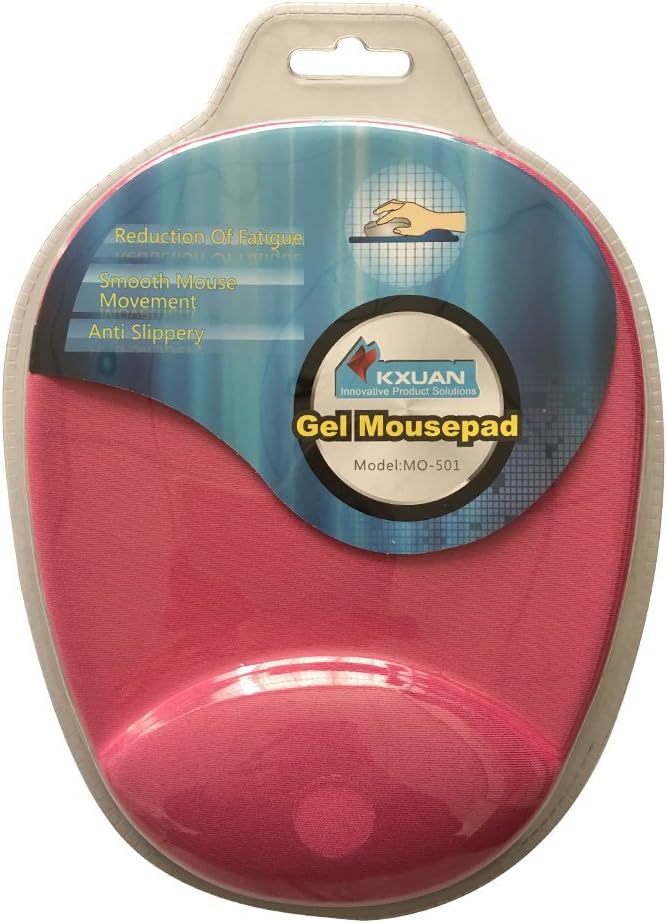 Non-Slip Gel Mousepad with Wrist Rest MO501 (Pink)