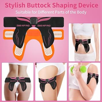 AOOWU EMS Butt Trainer, 6 Modes & 18 Intensities Targeted Stimulation of the Butt Muscles, Buttock Muscle Stimulator, Buttocks Toner Hip Trainer for Men and Women, Tightening & Toning Muscles