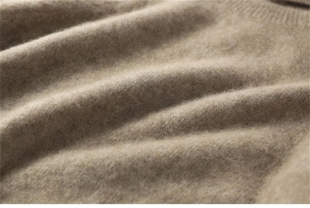 Maglioni da donna in lana tinta unita pullover a maglia spessa maglione a collo alto maglione a maniche lunghe camicie base in lana lavanda S, Lavanda, S